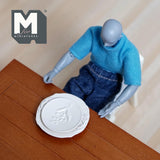 Miniature Plates Set of 2 , 1:12 Scale Large Size Dollhouse Supplies Decorative Plates 1-1/2 inch dia. (metal) (beige) - A037