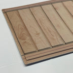1:12 Scale Miniature Dollhouse Wood Grain Vertical Plank Wainscot Panel, 8-1/4 inch long (foamboard) (beige)