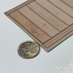 1:12 Scale Miniature Dollhouse Wood Grain Vertical Plank Wainscot Panel, 8-1/4 inch long (foamboard) (beige)