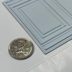 1:12 Scale Miniature Dollhouse Raised Rectangle Wainscot Panel, 8-1/4 inch long (foamboard) (white)
