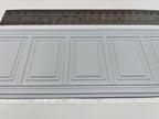 1:12 Scale Miniature Dollhouse Raised Rectangle Wainscot Panel, 8-1/4 inch long (foamboard) (white)