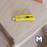Miniature Utility Knife with Retracting Blade Cutting Knife 13/16 inch long (metal) (non working) - G066