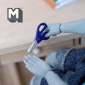 1:12 Scale Miniature Metal Scissors, 13/16 inch long, DIY Dollhouse Supply (blue)