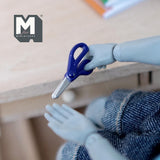 Miniature Scissors Diorama Decoration Metal Office Scissors 13/16 inch long (blue) - G066