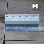 1:12 Scale Miniature Cube Locker Cabinet, 5 Compartments, 5-1/16 inch tall, DIY Dollhouse Supply (white)
