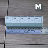 1:12 Scale Miniature Cube Lockers , Work Place Lockers with 5 Storage Space , Storage Locker , Locker Cabinet  (light gray) - D038