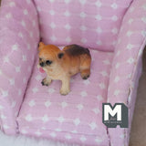 Miniature Sitting Pug 1:12 Scale Carlin 1-1/4 inch tall (cast resin) - C055