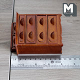 Miniature Chest of Drawers 1:12 Scale Dollhouse Supplies Furniture Bedroom 4-1/16 inch tall (wood) (stained) - K026