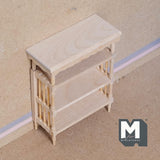 Dollhouse Bookshelf 1:12 Scale Unfinished Miniature Bookcase Dollhouse Bookstand Book Cabinet 3-15/16 inch tall (wood) - i036