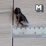 Miniature Sitting Black Labrador Retriever 1:12 Scale Lab 1-9/16 inch tall (cast resin) -