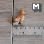 Figurine miniature de Yorkshire Terrier assis, échelle 1:12, 3,8 cm de haut, accessoire pour maison de poupée DIY (résine coulée) (fauve)
