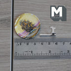 Assiette décorative miniature en céramique à l'échelle 1:12 avec voilier, support en métal, 3,7 cm de diamètre, accessoire pour maison de poupée DIY (style a)