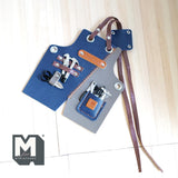 Miniature Working Apron 1:10 Scale Faux Leather Carpenter Apron Tool Apron Pocket Apron with 8-piece Tools (figurine not included) - I040