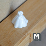 Miniature Wedding Dress Figurine 1:12 Scale Bridal Boutique 1-1/16 inch tall (resin) (white) - B086