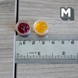 Miniature Fruit Jam in Cups 1:6 Scale Dollhouse Supplies Food 5/8 inch dia.  (yellow / red) - D050