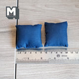 Miniature Dark Blue Cushion Set of 2 1-5/8 inch wide - D010