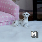 1:12 Scale Miniature Lying Dalmatian Dog, 1-7/16 inch long, DIY Dollhouse Supply (cast resin)