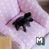 Miniature Sitting Black Labrador Retriever 1:12 Scale Lab 1-9/16 inch tall (cast resin) -