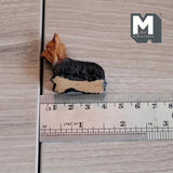 Miniature Standing Yorkshire Terrier 1:12 Scale Yorkie Dog 1-9/16 inch long (cast resin) (black and tan) -
