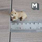 Miniature Laying Cairn Terrier 1:12 Scale West Highland Terrier 1-5/8 inch long (cast resin) (beige)