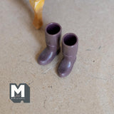 Miniature Kids Rain Boots 1:12 Scale Rubber Boots 1 inch tall  (brown) - B077
