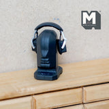 Miniature Headphone with Stand 1:12 Scale Wired Headset (non working)  -