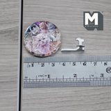 Miniature Ceramic Long Hair Cat and Kitties Platter with Metal Stand 1-7/16 inch dia. - E086