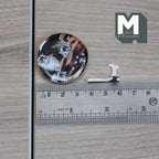 Plat miniature en céramique à l'échelle 1:12 avec support en métal, motif chats, fond sombre, diamètre 3,7 cm (1-7/16 po), fournitures pour maison de poupée DIY (d)
