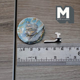 Miniature Ceramic Sailing Boat Platter with Metal Stand 1-7/16 inch dia. (style d) - E086