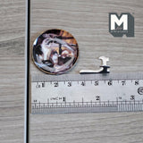 Miniature Ceramic Playing Cats Platter with Metal Stand 1-7/16 inch dia. (style b) -
