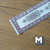 Dollhouse Supplies Stair Runner 1:12 Scale Miniature Stair Carpet Staircase Rug Stair Tread Carpet 19-5/16 inch long (beige and red) - D088