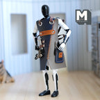1/10スケール ミニチュア大工用エプロン（工具8点付き）、高さ3-15/16インチ、DIYドールハウス用品（ブルー）