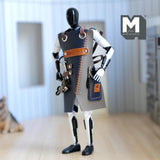 Miniature Working Apron 1:10 Scale Faux Leather Carpenter Apron Tool Apron Pocket Apron with 8-piece Tools (figurine not included) - I040