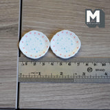 Miniature Large Plate Set of 2 , 1:12 Scale Miniature 1-3/8 inch dia. (resin) (pink / blue) - A061