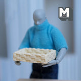 Miniature Woven Tray 1:12 Scale Dollhouse Supplies Woven Pattern Tray 1-5/8 inch long (resin) (beige) -