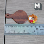 1:12 Scale Miniature Christmas Wreath Cake on Serving Board, 1 inch dia., DIY Dollhouse Supply (light brown) (non edible)