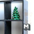 1:12 Scale Miniature Decorated Christmas Tree, Layered Tiers, 1-1/16 inch tall, DIY Dollhouse Supply (resin) (dark green)