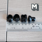 Miniature Sculptural Vases Set of 4 , 1:12 Scale Dollhouse Supplies Garden Flower Vase (resin) (black) - B047