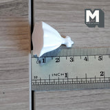 Miniature Wedding Dress Figurine 1:12 Scale Bridal Boutique 1-1/16 inch tall (resin) (white) - B086