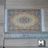 Dollhouse Supplies Miniature Persian Style Area Rug 1:12 Scale Living Room Carpet 6-7/16 inch long (beige) - Z10