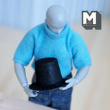Miniature Top Hat 1:12 Scale High Hat Cylinder Hat 11/16 inch tall  (black) - C045