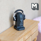 Miniature Headphone with Stand 1:12 Scale Wired Headset (non working)  -