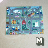 Dollhouse Printed City Street Road Rug Sheet 1:12 Scale Miniature City Road Play Mat 6-5/16 inch long - C006