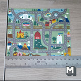 Dollhouse Printed City Street Road Rug Sheet 1:12 Scale Miniature City Road Play Mat 6-5/16 inch long - C006