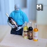 1:12 Scale Dollhouse Miniature Large Size Wine Bottles Set of 4 , 1-7/8 inch tall - B032