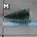 1:12 Scale Miniature Snowy Bottle Brush Christmas Tree, Wood Base, 3-3/4 inch tall, DIY Dollhouse Supply