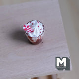 Dollhouse Miniature Hot Chocolate with Cream Large Size Christmas Drink 7/8 inch tall - E093