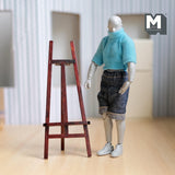 Dollhouse Supplies Canvas Easel Stand  1:12 Scale Painting Easel Tripod Easel Drawing Stand - I031