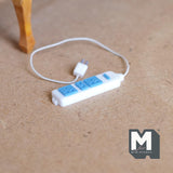 Dollhouse Miniature 1:12 Scale Power Bar / Power Strip / Extension Cord / Power Extension 1-5/16 inch long (non-working) - C100