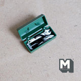 Miniature Green Tool Box with Tools 1:12 Scale Dollhouse Accessories Mini Tools - H035